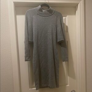 Tahari Light Gray Knit Turtleneck Sweater